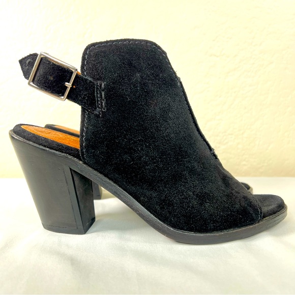 Frye Shoes - Frye Courtney Slingback Peep Toe Leather Block Heeled Sandals Mules Size 6.5